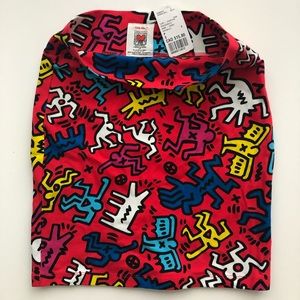 NWT Keith Harring Red Pencil Skirt Size Small